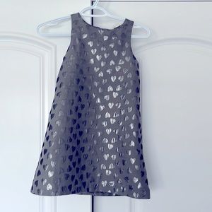 Girls dress. Charcoal with hearts. Barely worn.